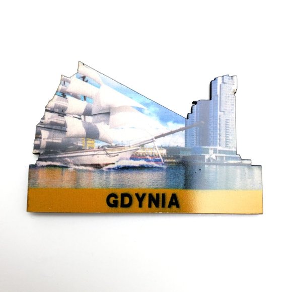 Gdynia Poland Fridge Magnet‎ Travel Souvenir Refrigerator Magnetic Tourist Gift - Picture 1 of 4